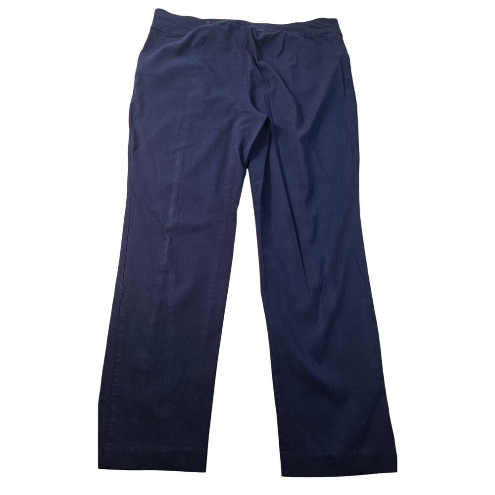 Fabulously slimming 3 short 16 PETITE blue pull on pants straight career casual